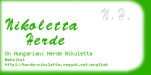 nikoletta herde business card